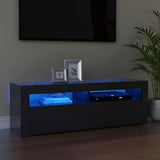 TV Cabinet with LED Lights Grey 120x35x40 cm