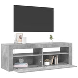 TV Cabinet with LED Lights Concrete Grey 120x35x40 cm - Close-Up Angle
