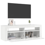 TV Cabinet with LED Lights High Gloss White 120x35x40 cm