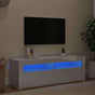 TV Cabinet with LED Lights High Gloss White 120x35x40 cm