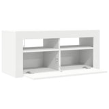 TV Cabinet with LED Lights White 90x35x40 cm - Extra Image