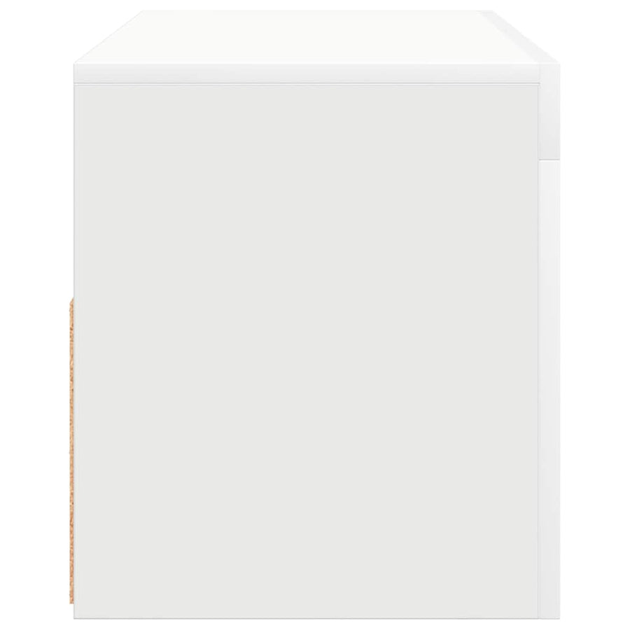TV Cabinet with LED Lights White 90x35x40 cm