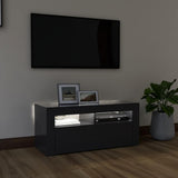 TV Cabinet with LED Lights Grey 90x35x40 cm