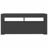 TV Cabinet with LED Lights Grey 90x35x40 cm