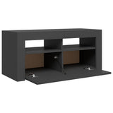 TV Cabinet with LED Lights Grey 90x35x40 cm - Extra Image