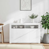 Sideboard with LED Lights White 115.5x30x75 cm - Rear View