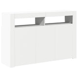 Sideboard with LED Lights White 115.5x30x75 cm - Low Angle