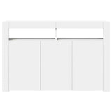 Sideboard with LED Lights White 115.5x30x75 cm