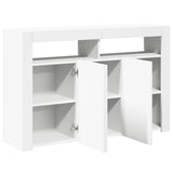 Sideboard with LED Lights White 115.5x30x75 cm