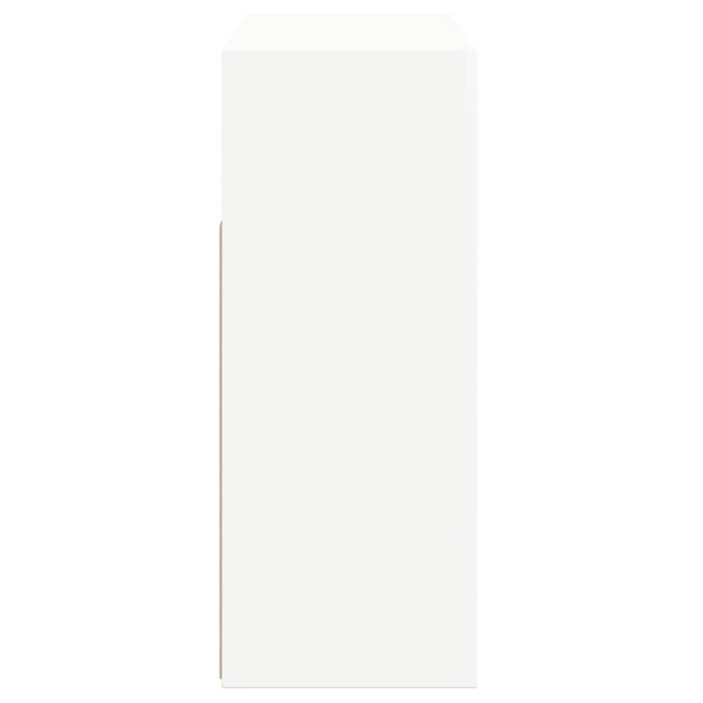 Sideboard with LED Lights White 115.5x30x75 cm