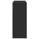 Sideboard with LED Lights Black 115.5x30x75 cm - Extra Image