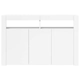 Sideboard with LED Lights High Gloss White 115.5x30x75 cm - Extra Image