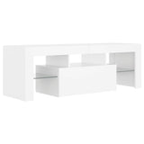 TV Cabinet with LED Lights White 120x35x40 cm - Extra Image