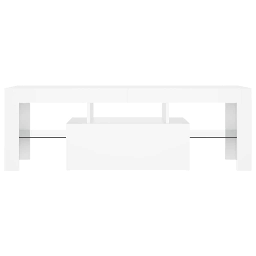 TV Cabinet with LED Lights White 120x35x40 cm