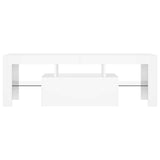 TV Cabinet with LED Lights White 120x35x40 cm
