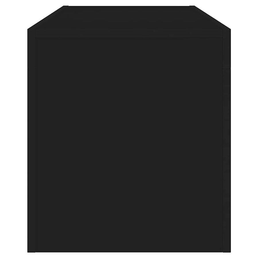 TV Cabinet with LED Lights Black 120x35x40 cm
