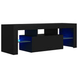 TV Cabinet with LED Lights Black 120x35x40 cm - Extra Image
