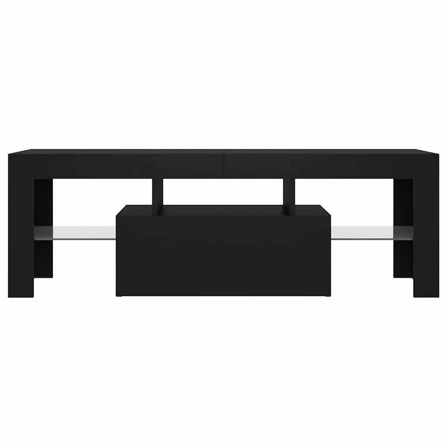 TV Cabinet with LED Lights Black 120x35x40 cm