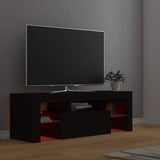 TV Cabinet with LED Lights Black 120x35x40 cm - Extra Image