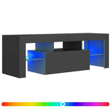 TV Cabinet with LED Lights Grey 120x35x40 cm