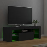 TV Cabinet with LED Lights Grey 120x35x40 cm