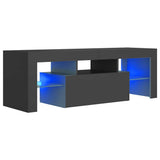 TV Cabinet with LED Lights Grey 120x35x40 cm
