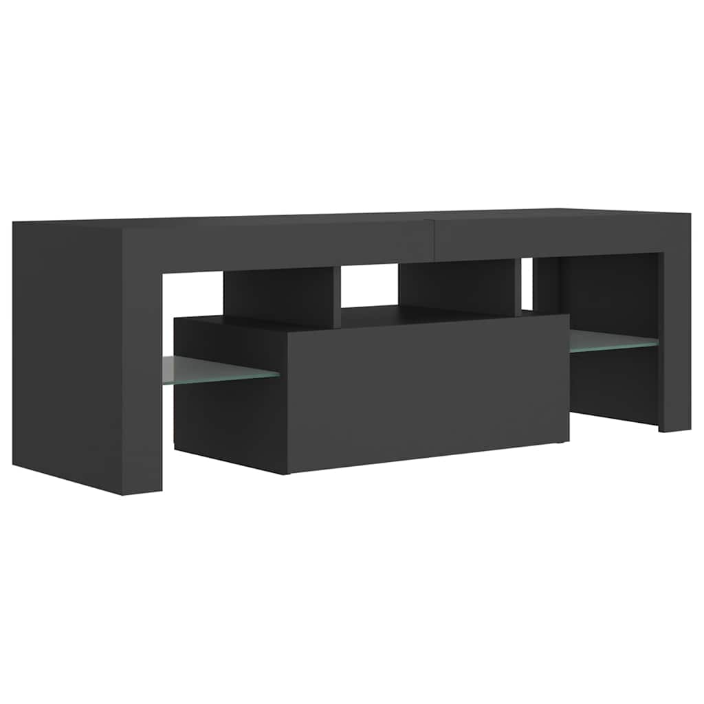 TV Cabinet with LED Lights Grey 120x35x40 cm