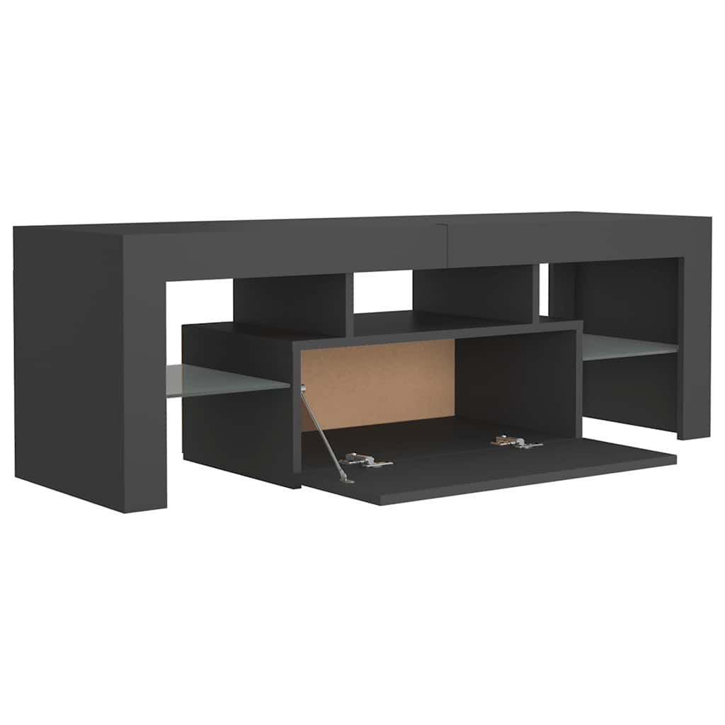 TV Cabinet with LED Lights Grey 120x35x40 cm