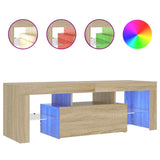 TV Cabinet with LED Lights Sonoma Oak 120x35x40 cm