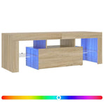 TV Cabinet with LED Lights Sonoma Oak 120x35x40 cm