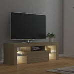 TV Cabinet with LED Lights Sonoma Oak 120x35x40 cm