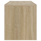 TV Cabinet with LED Lights Sonoma Oak 120x35x40 cm - Rear View