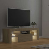 TV Cabinet with LED Lights Sonoma Oak 120x35x40 cm - Extra Image