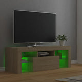 TV Cabinet with LED Lights Sonoma Oak 120x35x40 cm - Extra Image