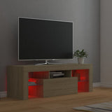 TV Cabinet with LED Lights Sonoma Oak 120x35x40 cm - Extra Image