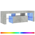 TV Cabinet with LED Lights Concrete Grey 120x35x40 cm