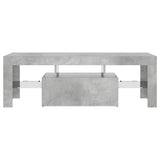 TV Cabinet with LED Lights Concrete Grey 120x35x40 cm - 45-Degree Angle