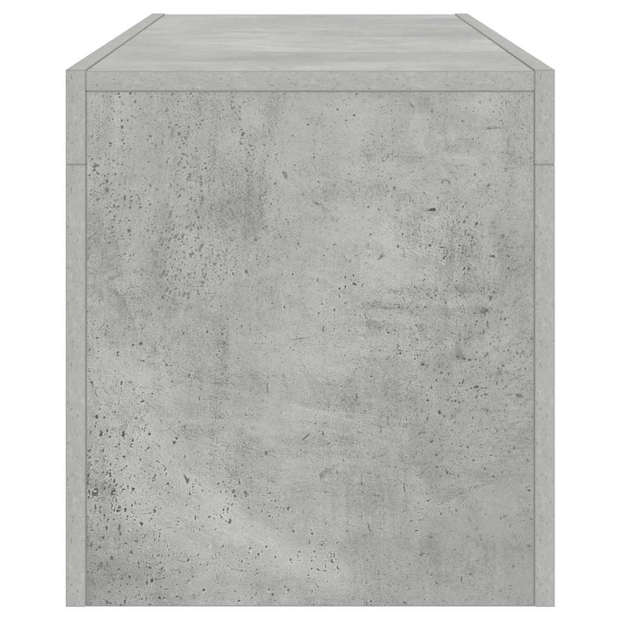 TV Cabinet with LED Lights Concrete Grey 120x35x40 cm