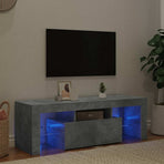 TV Cabinet with LED Lights Concrete Grey 120x35x40 cm