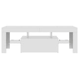 TV Cabinet with LED Lights High Gloss White 120x35x40 cm