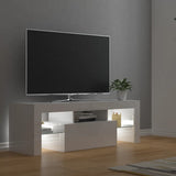 TV Cabinet with LED Lights High Gloss White 120x35x40 cm - Extra Image