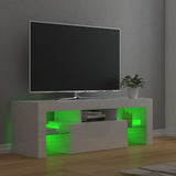 TV Cabinet with LED Lights High Gloss White 120x35x40 cm - Extra Image