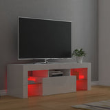 TV Cabinet with LED Lights High Gloss White 120x35x40 cm - Extra Image