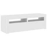 TV Cabinet with LED Lights White 120x35x40 cm