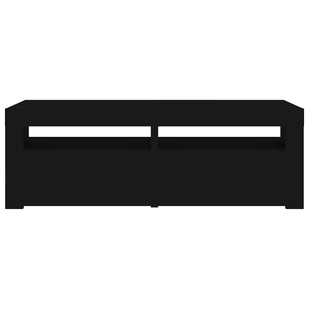 TV Cabinet with LED Lights Black 120x35x40 cm