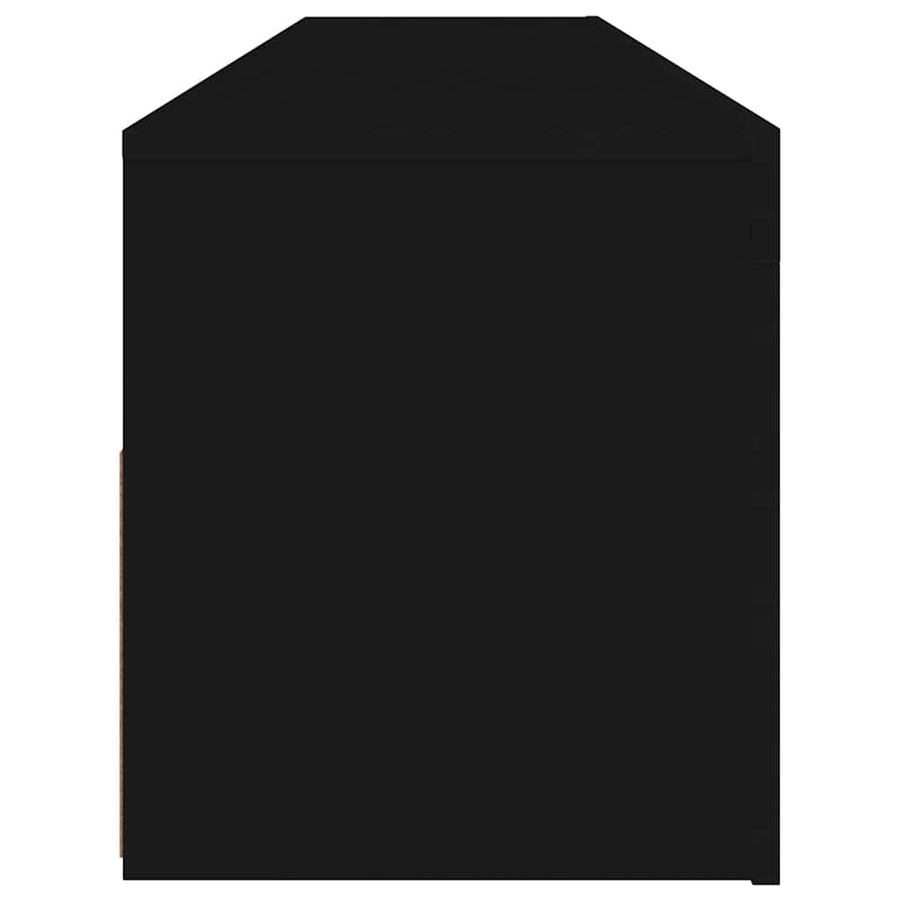 TV Cabinet with LED Lights Black 120x35x40 cm