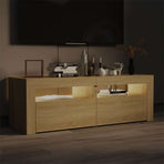 TV Cabinet with LED Lights Sonoma Oak 120x35x40 cm