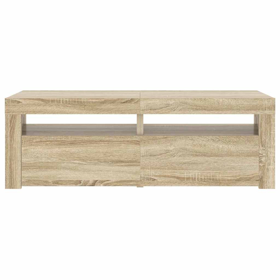 TV Cabinet with LED Lights Sonoma Oak 120x35x40 cm