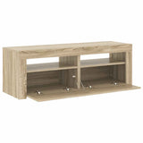 TV Cabinet with LED Lights Sonoma Oak 120x35x40 cm