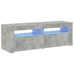 TV Cabinet with LED Lights Concrete Grey 120x35x40 cm
